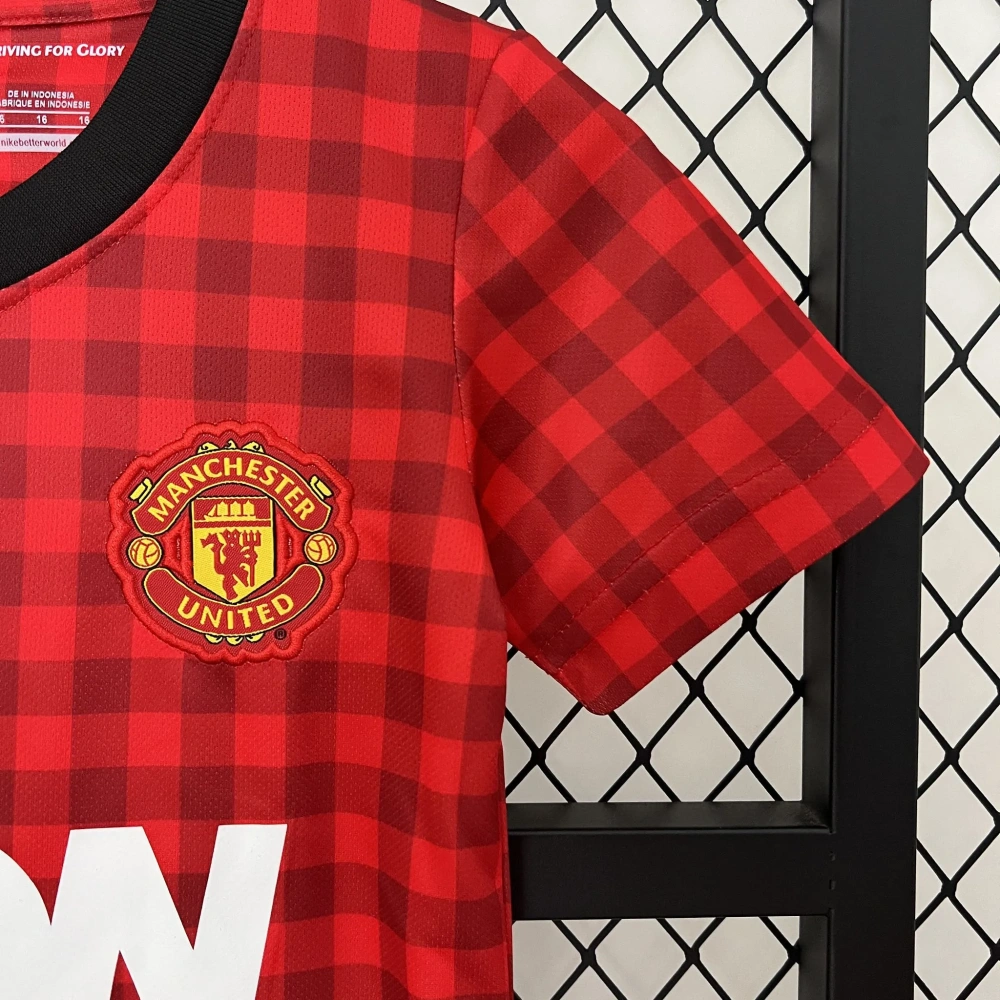 Manchester United 12-13 Home Retro Kid Kits Youth Apparels Jersey