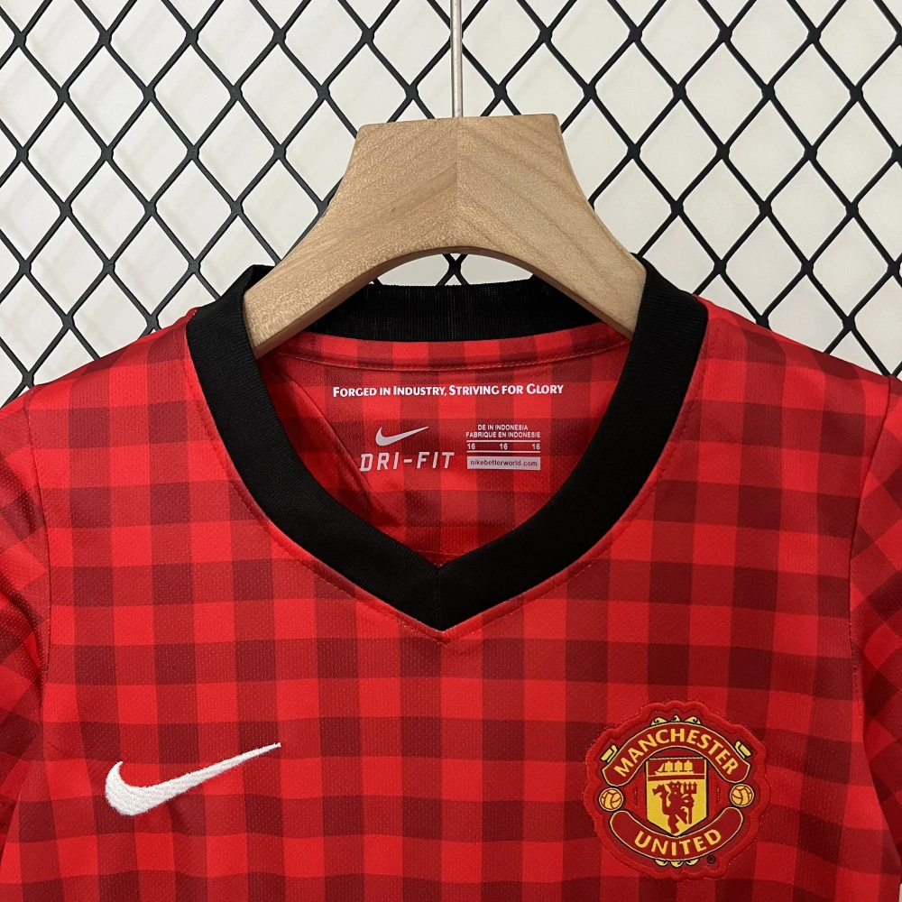 Manchester United 12-13 Home Retro Kid Kits Youth Apparels Jersey