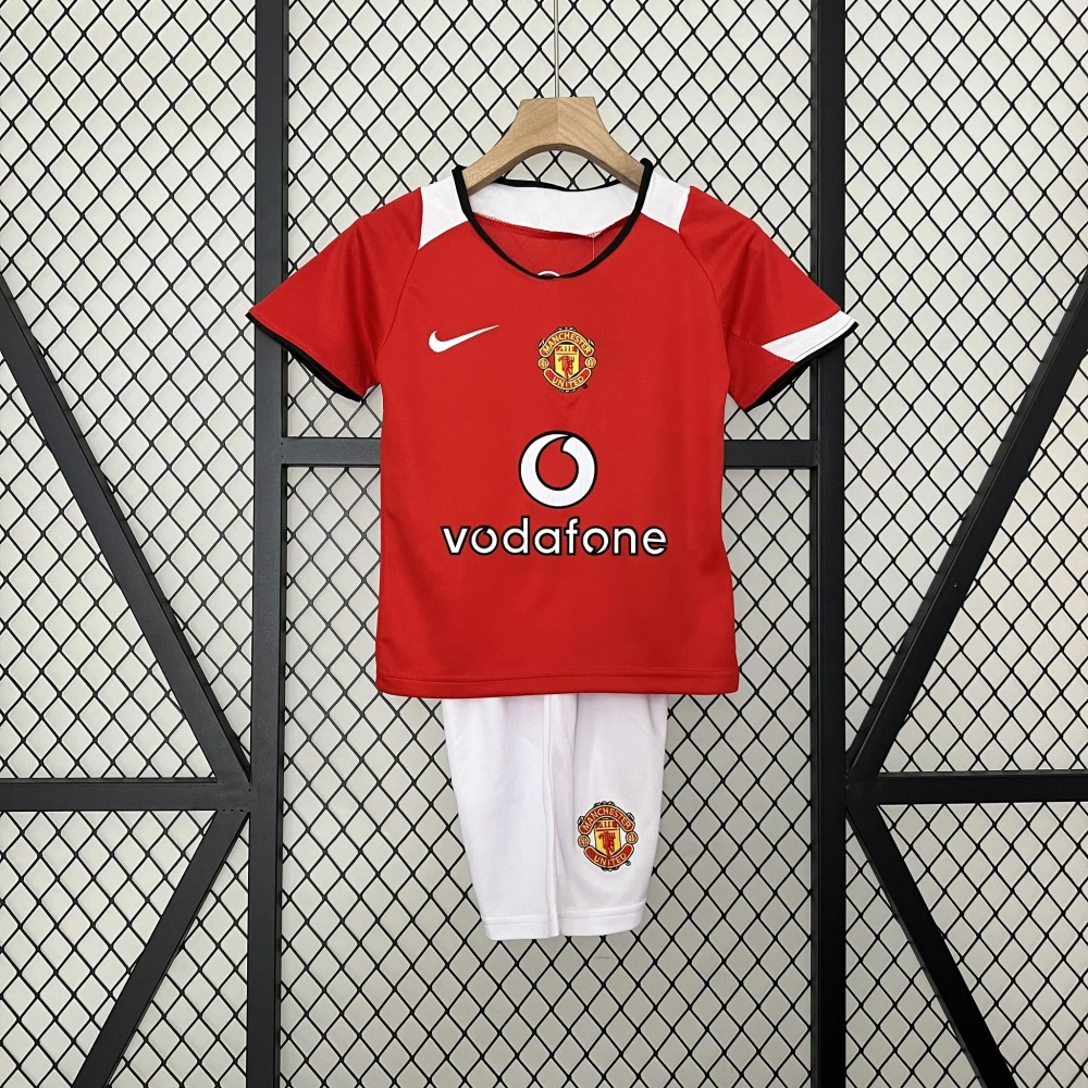 Manchester United 05-06 Home Retro Kids Kits Youth Apparels Jersey