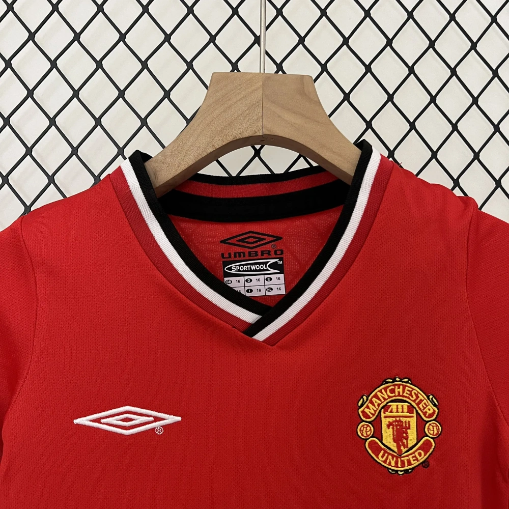 Manchester United 00-01 Home Retro Kid Kits Youth Apparels Jersey
