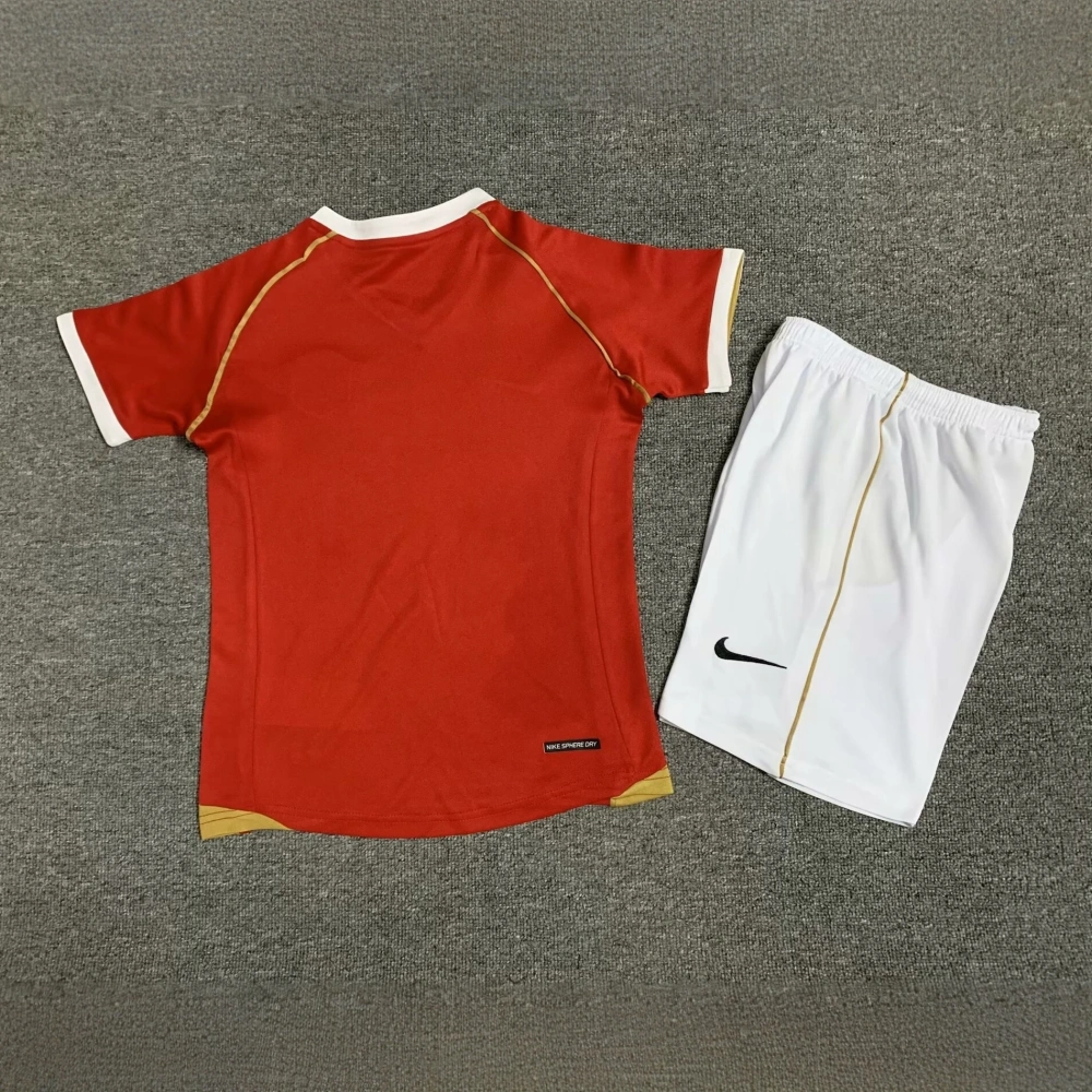 Manchester United 06-07 Home Retro Kids Kits Children Sets Football Jerseys