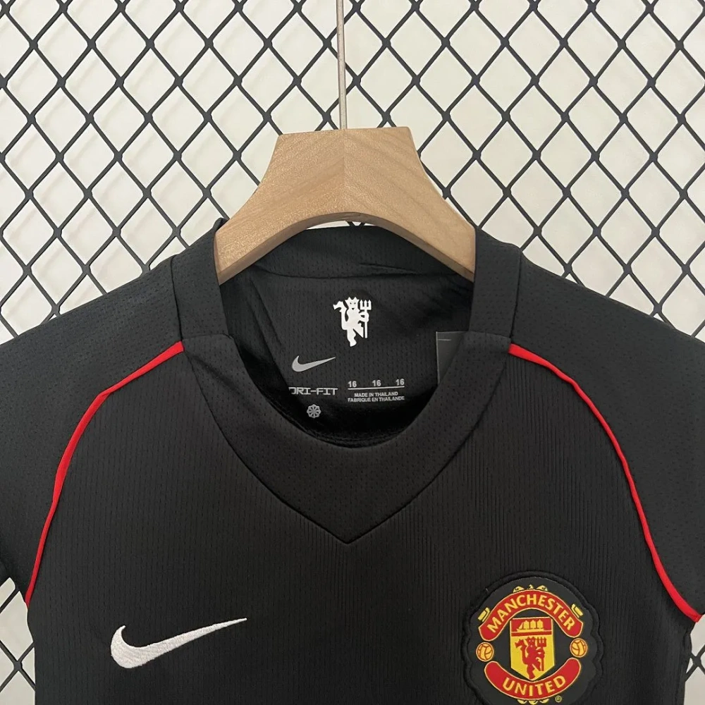 Manchester United 07-08 Away Retro Kids Kits Children Sets Football Jerseys