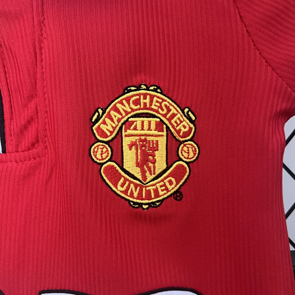 Manchester United 98-99 Home Retro Kid Kits Children Sets Jerseys