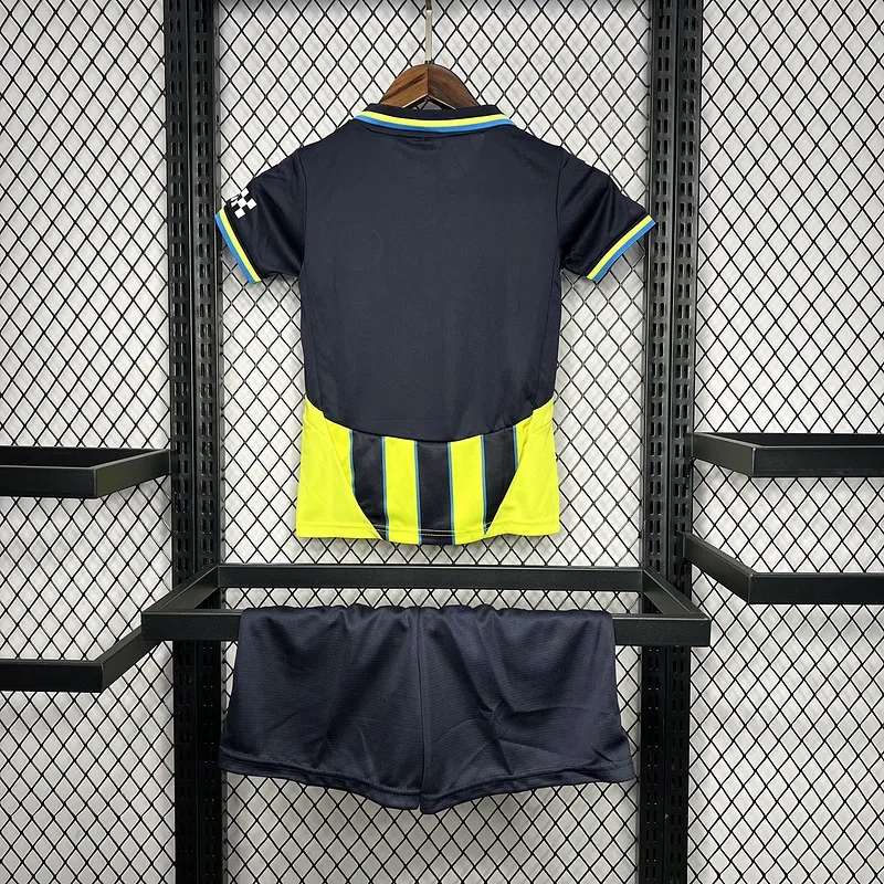 24-25 Manchester City Away Kids Kit Jersey+Shorts