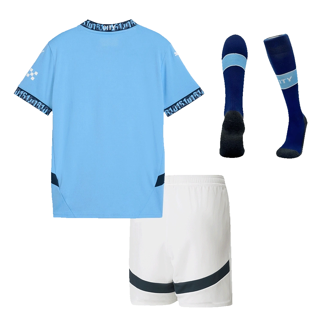 Kids Manchester City Home Jersey Kit Youth Apparels 2024/25