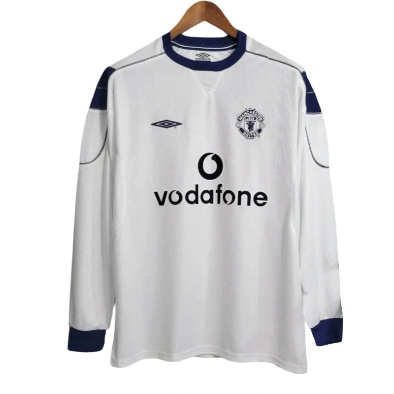 Retro Long Sleeve Manchester United Away Football Shirt 1999/2000 Vintage