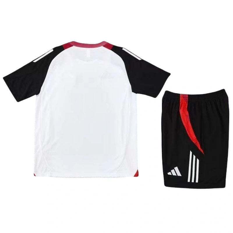 2025/2026 Manchester United Training Kit White Black Fan Edition Children's Kit