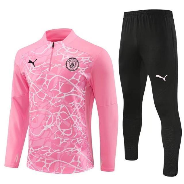 Kids Manchester City Zipper Sweatshirt Kit(Top+Pants) 2024/25