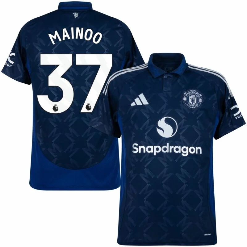 Manchester United Away long sleeved （De Ligt4 Martinez6 Mount7 B.Fernandes8 Rashford10 Zirkzee11 Amad 16 Garnacho17 Antony21 Mainoo37 ）Player version Size：S-2XL Non-Customize