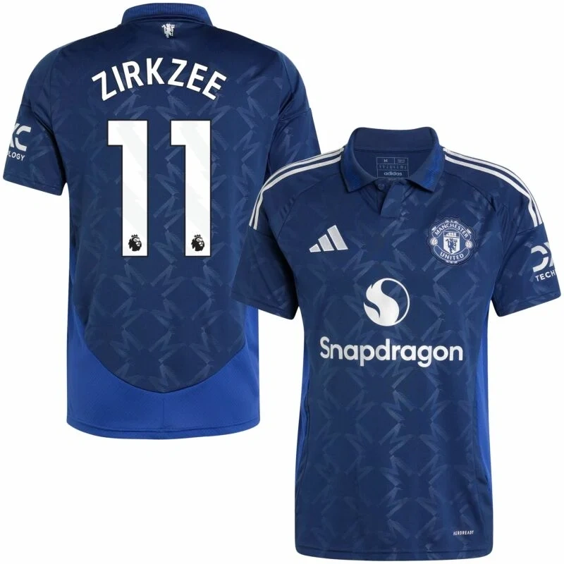 Manchester United Away long sleeved （De Ligt4 Martinez6 Mount7 B.Fernandes8 Rashford10 Zirkzee11 Amad 16 Garnacho17 Antony21 Mainoo37 ）Player version Size：S-2XL Non-Customize