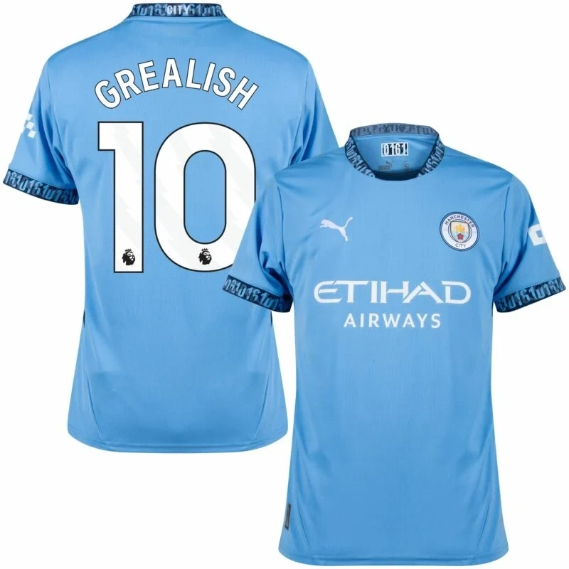 Player version Manchester City Away (Rúben3   Haaland9  Grealish10  Rodrigo16  Bruyne17  Bernardo20 Gvardiol24  Savinho26  Foden47 ) Shirt 2024-2025  Size：S-2XL Non-Customize