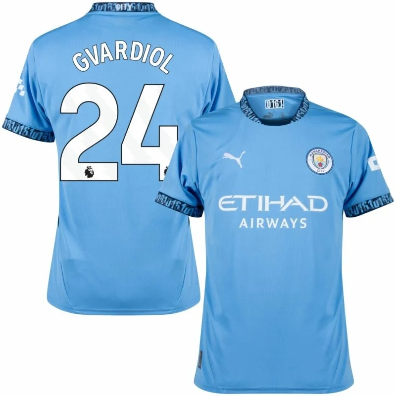 Player version Manchester City Away (Rúben3   Haaland9  Grealish10  Rodrigo16  Bruyne17  Bernardo20 Gvardiol24  Savinho26  Foden47 ) Shirt 2024-2025  Size：S-2XL Non-Customize