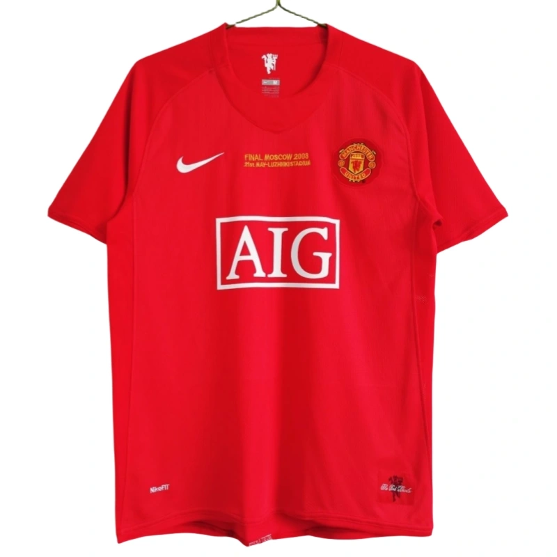 Rooney #10 Manchester United Retro Jersey Home UCL Final 2007-08
