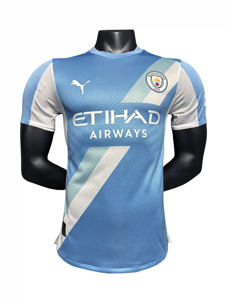 Fan/ Player version Manchester City Blue football shirt 25-26