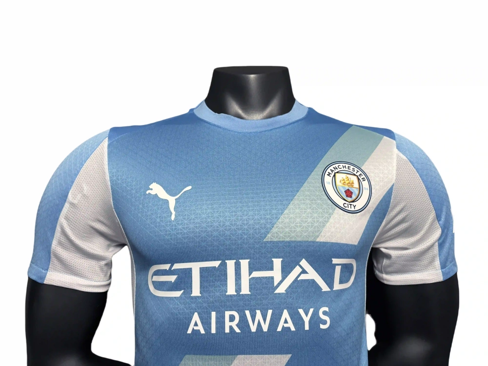 Fan/ Player version Manchester City Blue football shirt 25-26