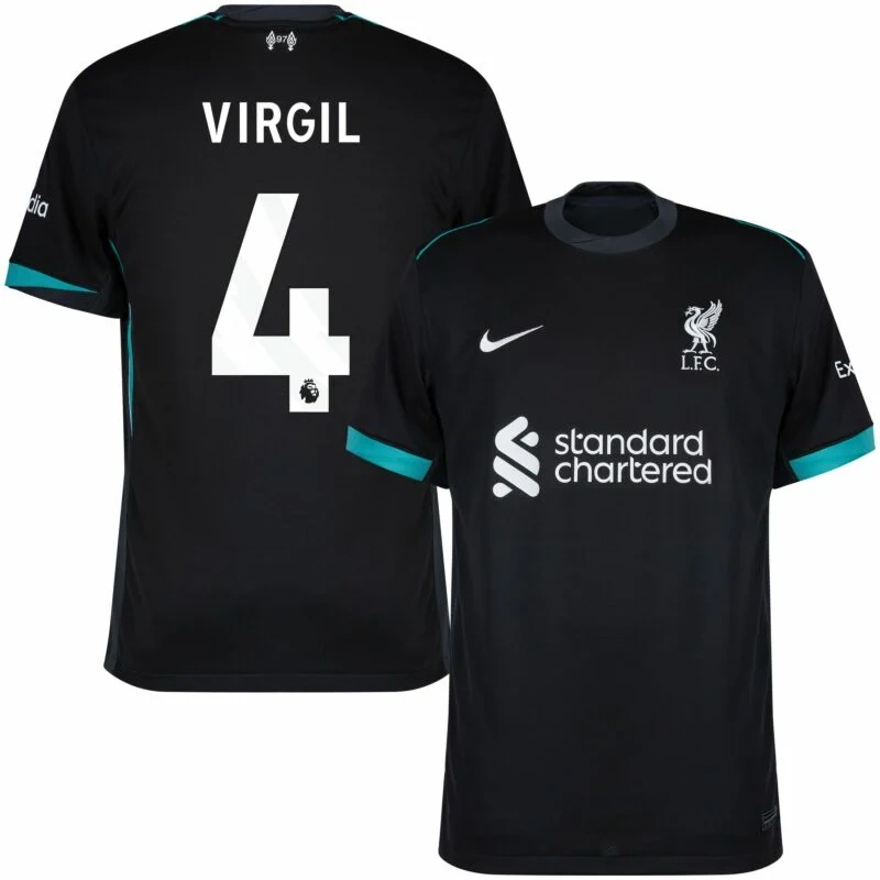 Liverpool Black Goalkeeper Football Shirt(Virgil 4 2025-26 Player Edition Size:S-XXL Non-Customize