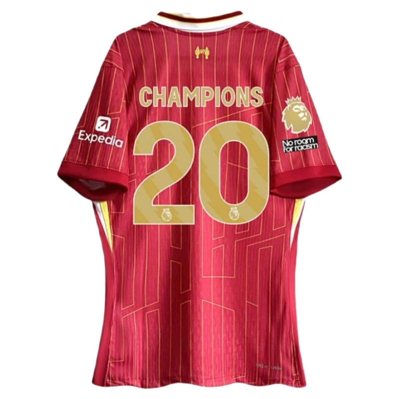 Liverpool Home Replica Jersey 2024/25（  Alexander-Arnold#66 Diogo J.#20  Elliott#19  Gakpo#18 Chiesa#14 M.Salah#11  Mac Allister#10 Darwiin#9  Szoboszlai#8  Luis Díaz#7  Virgil#4  Endo#3）Size S-4XL Non-Customize