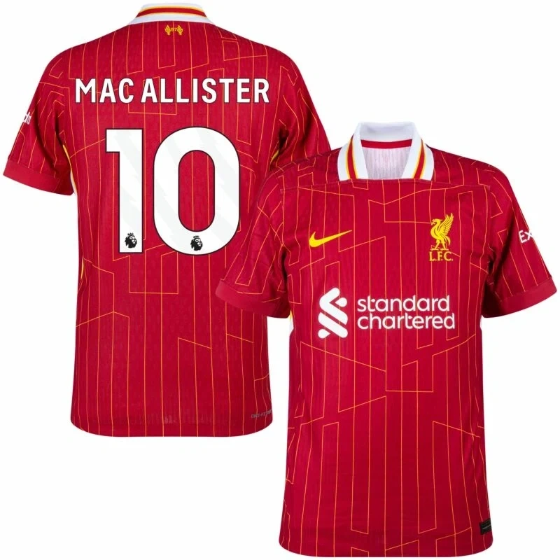 Liverpool Home Replica Jersey 2024/25（  Alexander-Arnold#66 Diogo J.#20  Elliott#19  Gakpo#18 Chiesa#14 M.Salah#11  Mac Allister#10 Darwiin#9  Szoboszlai#8  Luis Díaz#7  Virgil#4  Endo#3）Size S-4XL Non-Customize