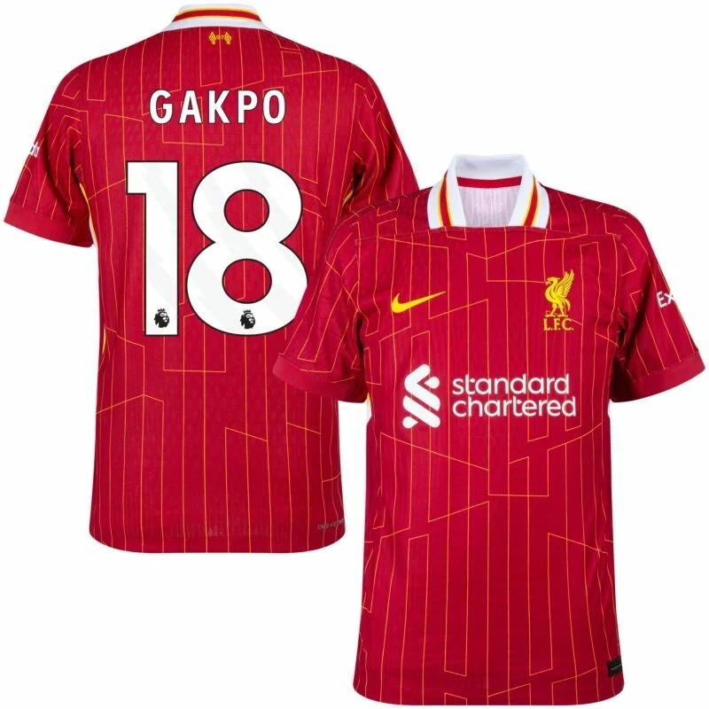 Liverpool Home Replica Jersey 2024/25（  Alexander-Arnold#66 Diogo J.#20  Elliott#19  Gakpo#18 Chiesa#14 M.Salah#11  Mac Allister#10 Darwiin#9  Szoboszlai#8  Luis Díaz#7  Virgil#4  Endo#3）Size S-4XL Non-Customize