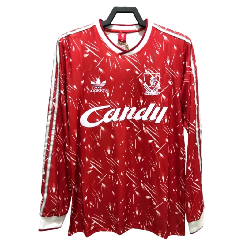 1989/1991 Liverpool Retro Long Sleeve Home Football Shirt