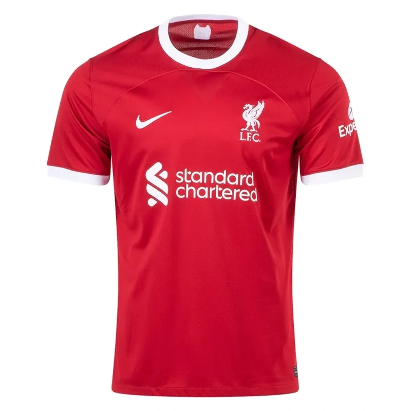 M.SALAH #11 VIRGIL #4 SZBOSZLAI #8 MAC ALLISTER #10 Liverpool Home Jersey 2023/24