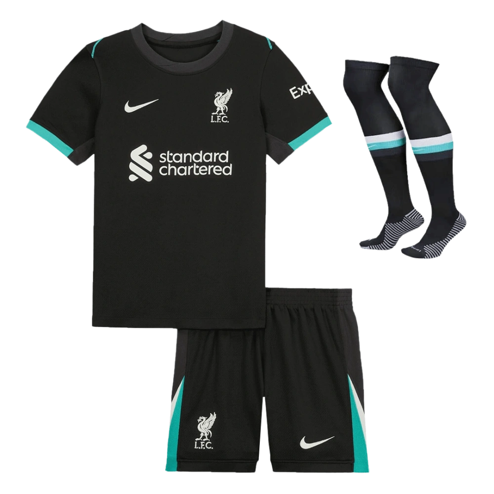 Kids Liverpool Away Jersey Kits(Jersey+Shorts)+(Socks) 2024/25