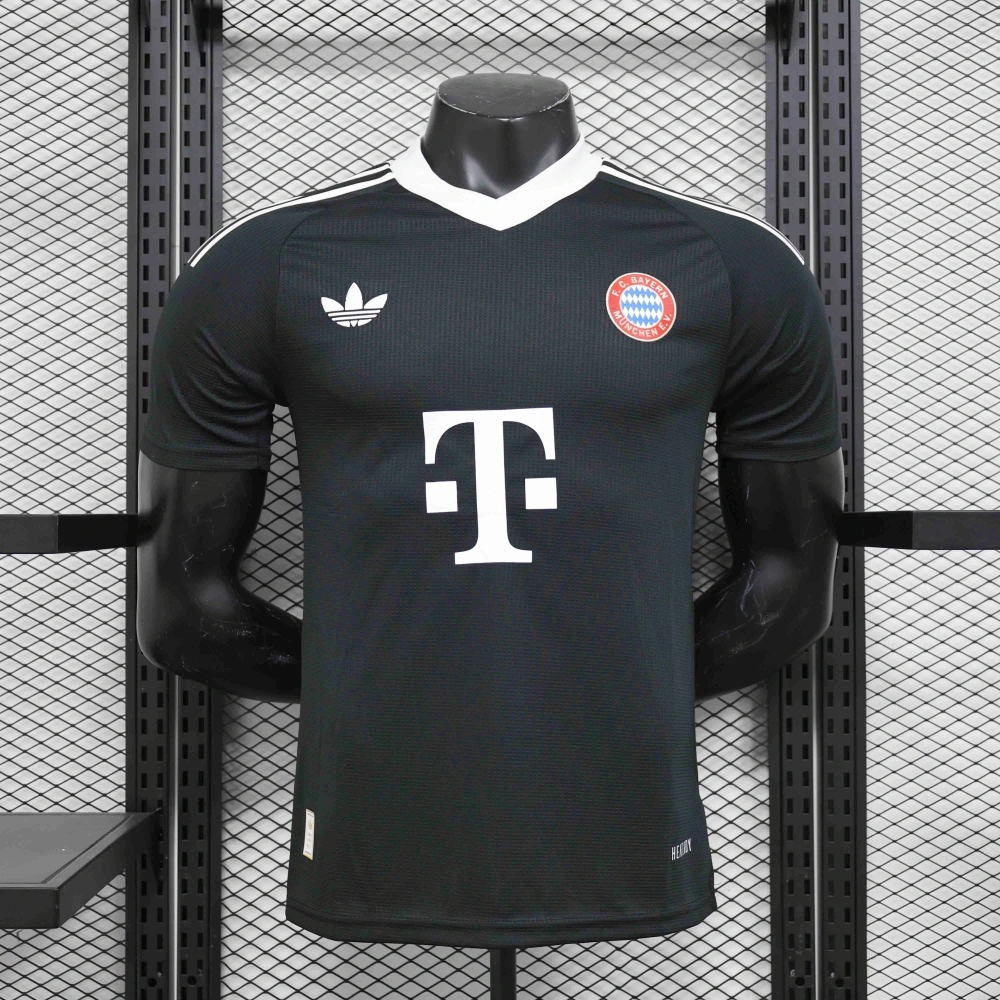 24-25 Bayern Munich Black GoalKeeper Kit Player Version Shirt Soccer Jersey