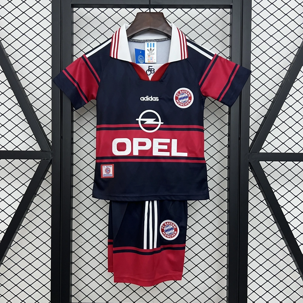 Kids Bayern Munich Retro Soccer Home Kits 97-99