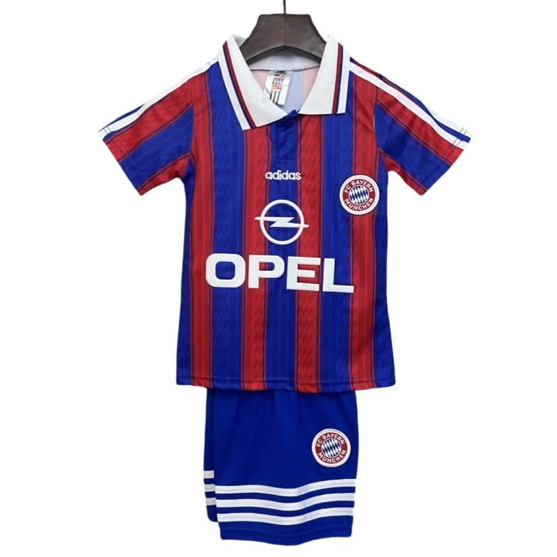Kids Bayern Munich Retro Soccer Home Kits 95-97