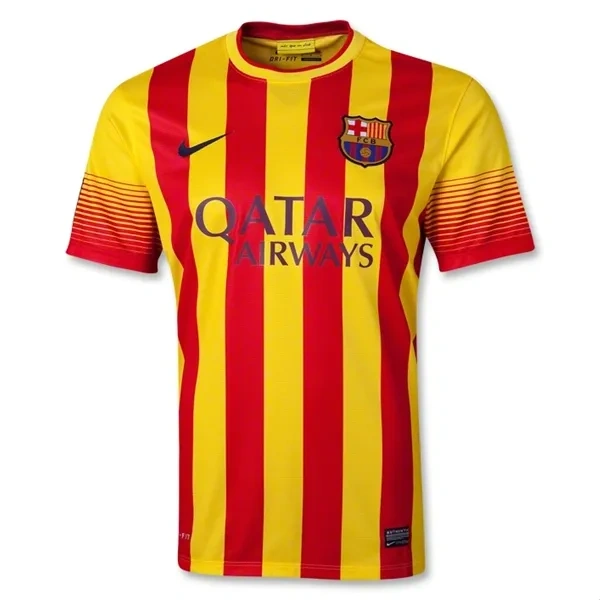 13-14 Barcelona Messi #10 XAVI #6 Retro Jersey Away