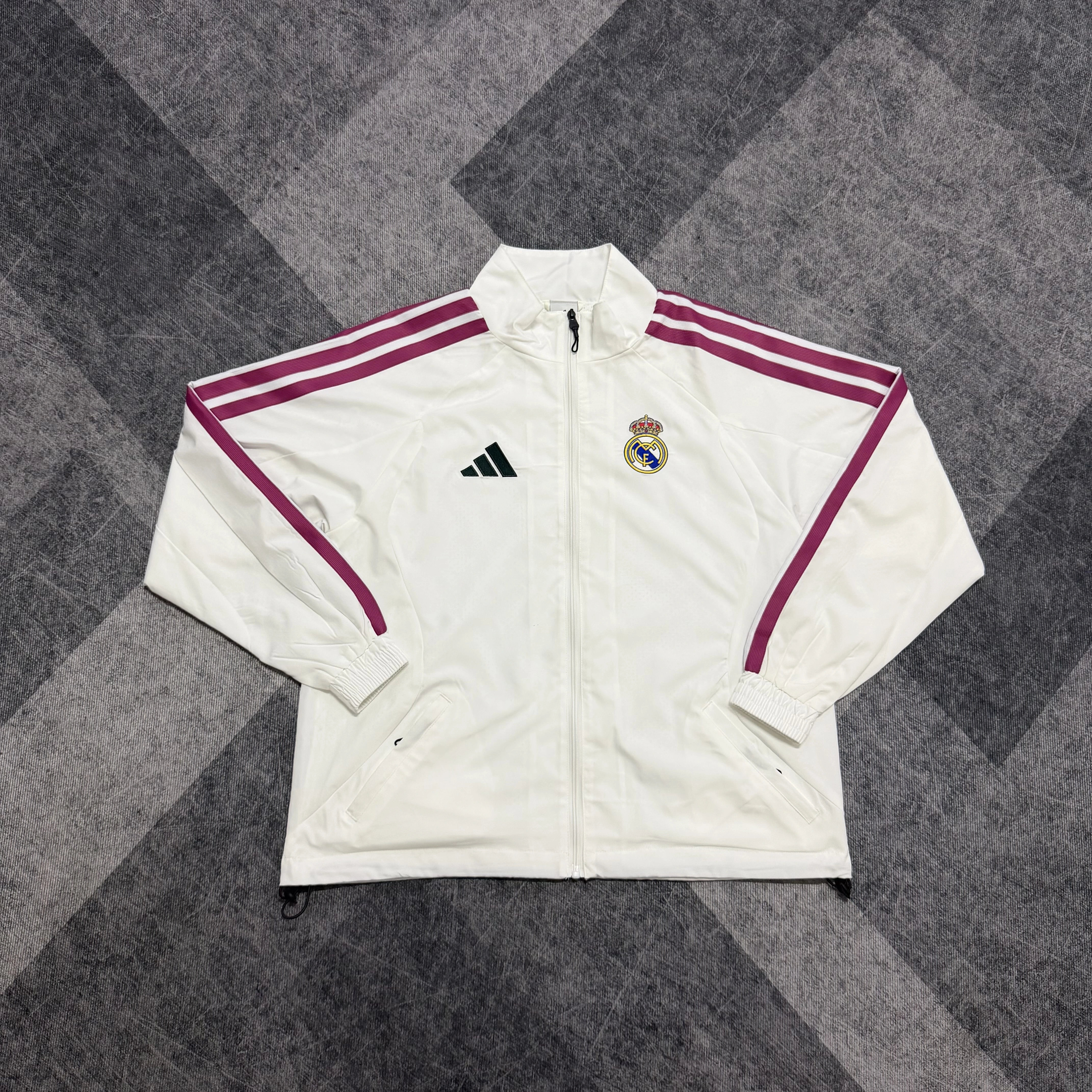 26-27 season Real Madrid white jacket casual training windproof jacket