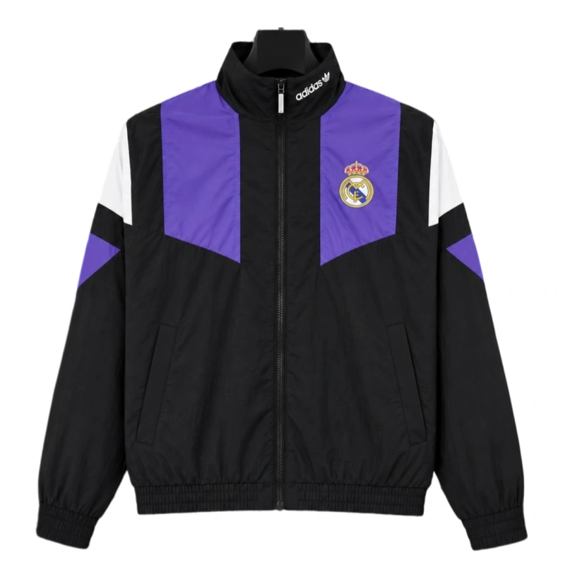 26-27 season Real Madrid black jacket EQT casual training windproof jacket