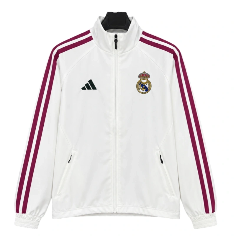26-27 season Real Madrid white jacket casual training windproof jacket