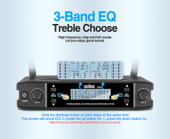 Dual Wireless Microphone for Karaoke UHF 2 Channel Wireless Microphone System for Party Church Home Professional Handheld Mic