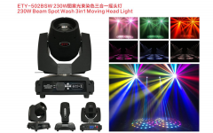 ETY-502BSW 230W beam spot wash 3in1 moving head light