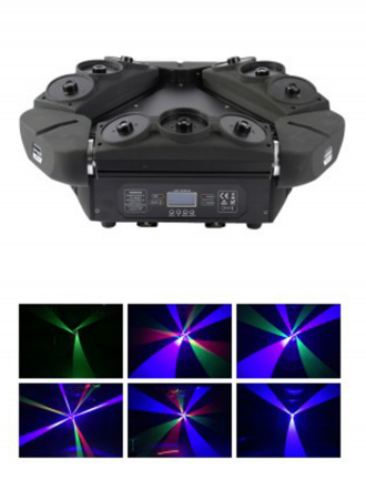 ETY-142 9PCS dj kaos spider laser moving head light
