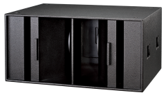 PT960B Dual 18-inch horn-loaded subwoofers, neodymium magnets; Rated power 2400W, maximum sound pressure level 143dB