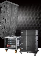 PT960B Dual 18-inch horn-loaded subwoofers, neodymium magnets; Rated power 2400W, maximum sound pressure level 143dB