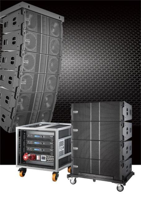 PT960B Dual 18-inch horn-loaded subwoofers, neodymium magnets; Rated power 2400W, maximum sound pressure level 143dB