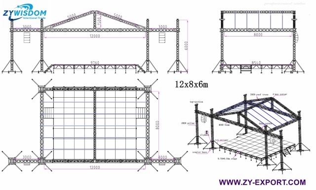 Events customzied stage and truss