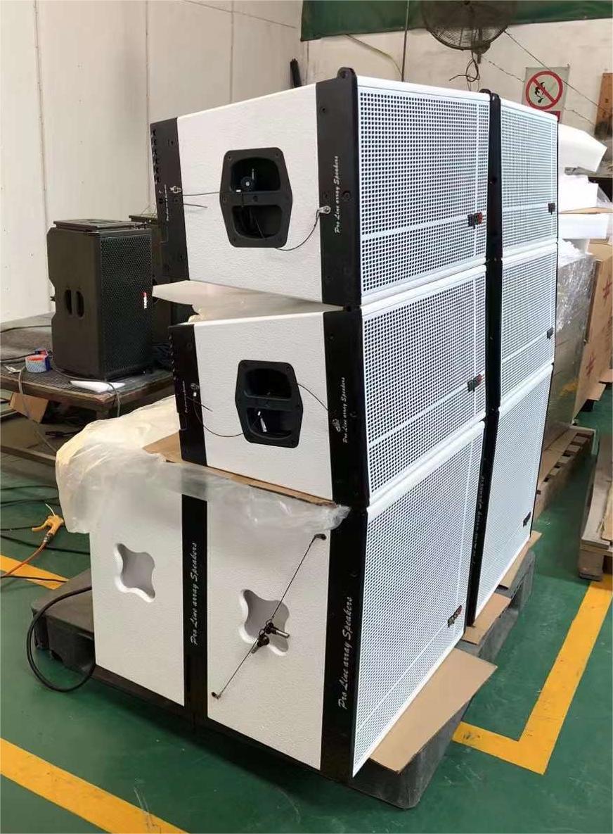 Active single 12 inch line array with single 18 inch sub bass