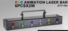 Barra láser de animación RGB ETY-163, 6 unidades x 2 W