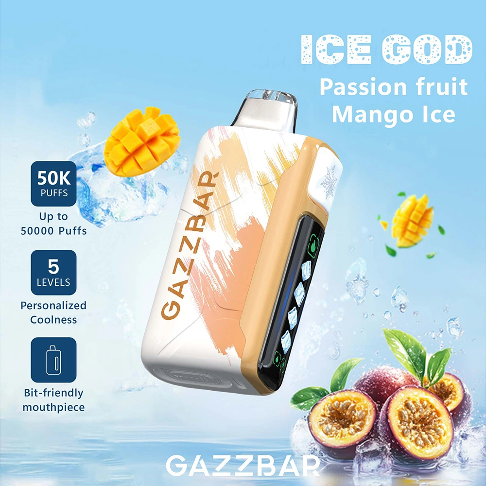 Gazzbar ICE GOD A-058 disposable vape flavour thumbnail, Passionfruit Mango Ice