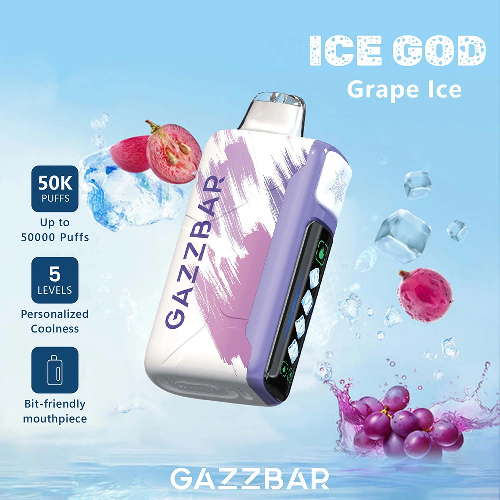 Gazzbar ICE GOD A-058 disposable vape flavour thumbnail, Grape Ice