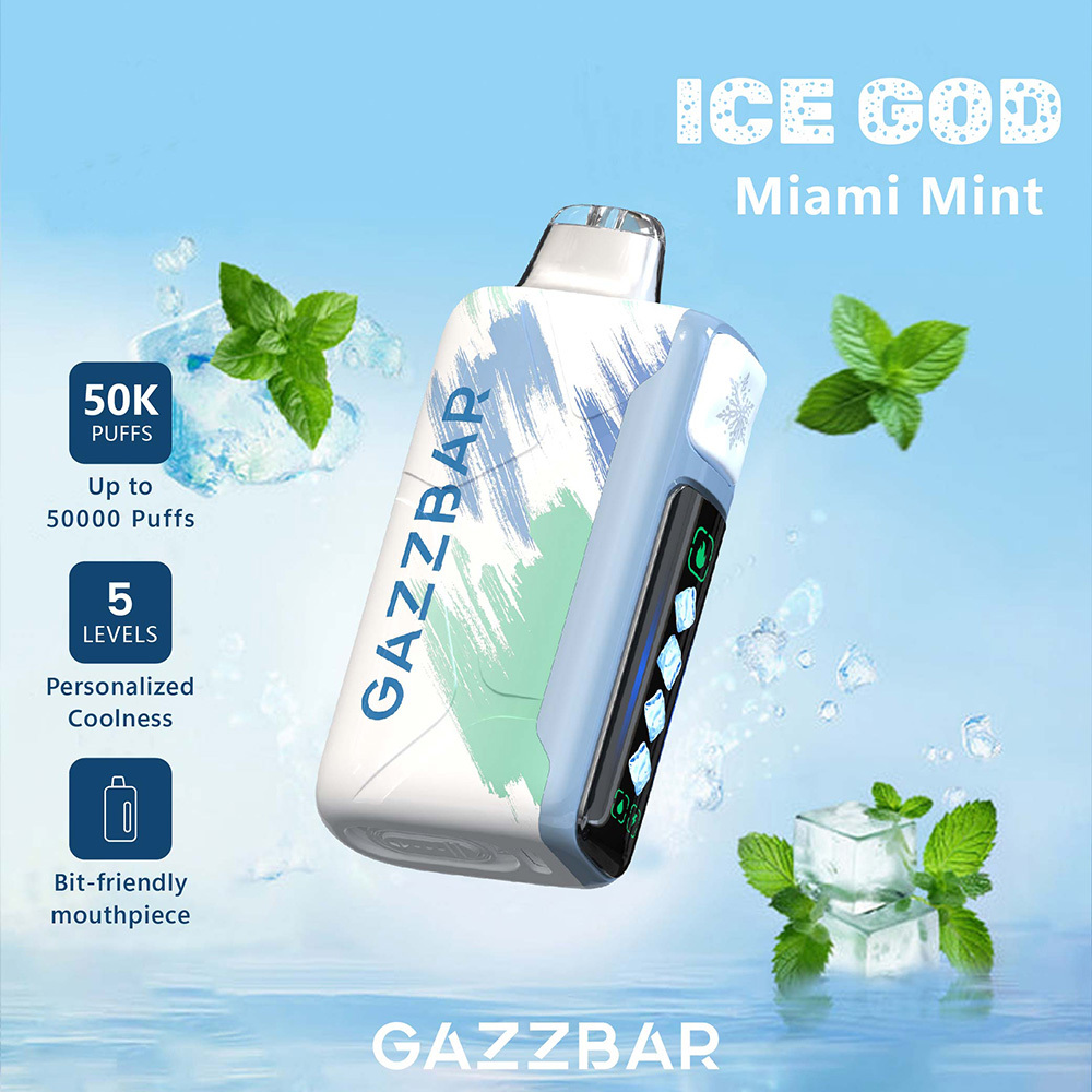 Gazzbar ICE GOD  Coolness 5 level adjustable 50000 puffs Disposable vape - OOOOOOOOOOOOOO, OOOOOOOOOO Flavor Options, model A-058