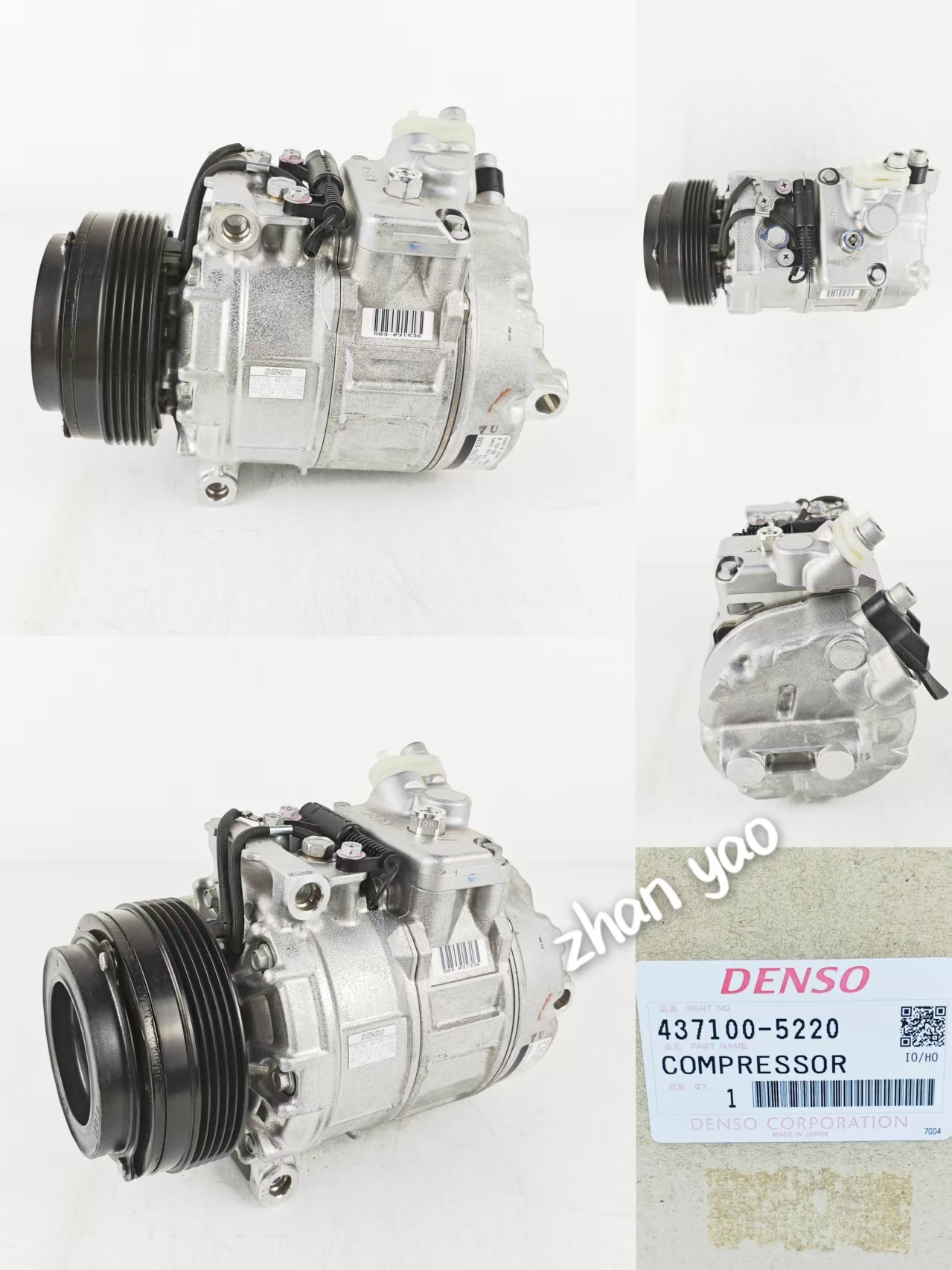 DENSO-437100-5221-AC/compressor-OE:64526910458/ 64526911340 /64526911341/ 64526911342/ 64526914370