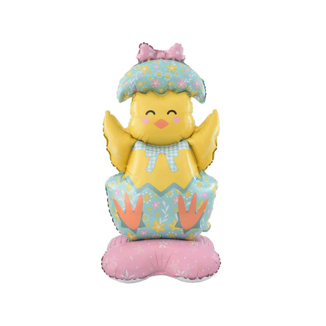 New Arrival Cartoon Rabbit Easter Foil Balloons Children Toys Gifts Decoration Standing Bow Chicken Animal Balloon