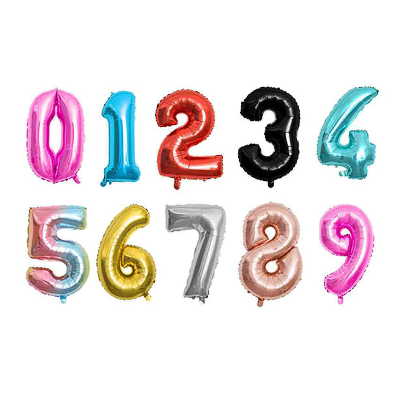 32 Inch Large Foil Helium Number Balloon Birthday Wedding Party 0-9