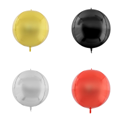 Round Foil Balloons 50/60/70 Inch, Gold/Silver/Black/Red Giant 4D Round Balloons for Wedding Graduation Valentine's Birthday Party Decorations