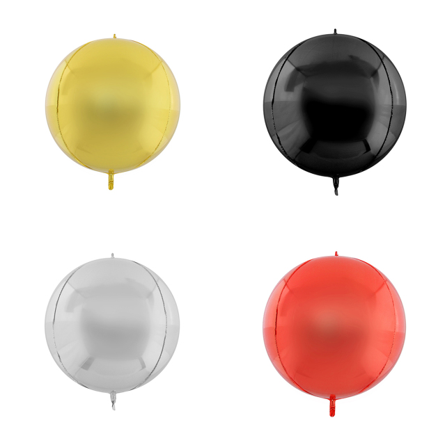 Round Foil Balloons 50/60/70 Inch, Gold/Silver/Black/Red Giant 4D Round Balloons for Wedding Graduation Valentine's Birthday Party Decorations
